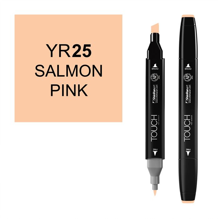 Маркер спиртовой Touch Twin цв. YR25 розовый лосось леттеринг бизнес на кончике пера