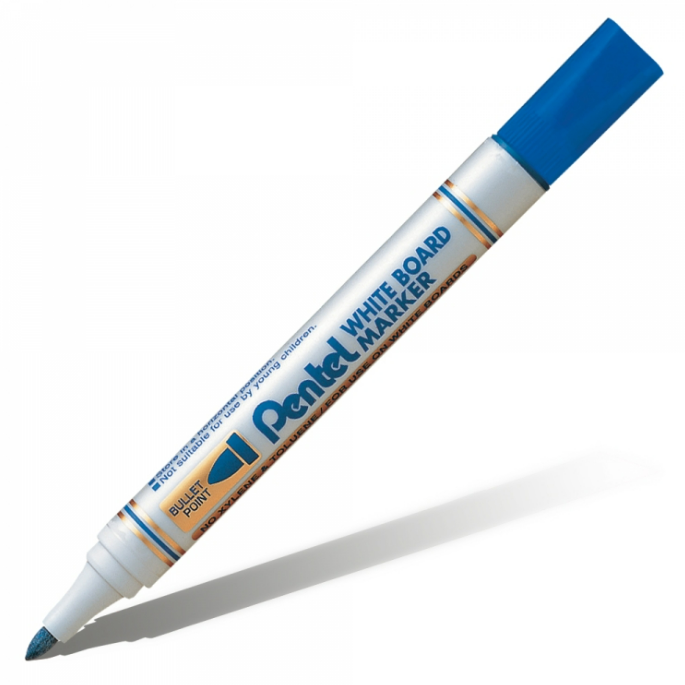Маркер для досок Pentel 4,2 мм, пулеобразный наконечник, синий маркер для досок синий liquid lw 600 erichkrause