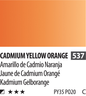 Акварель ShinHanart PWC extra fine 15 мл №537 Желто-оранжевый кадмий фикситека творчество
