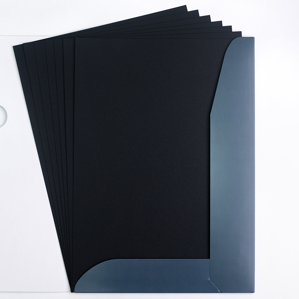 Бумага для пастели в папке Малевичъ А3 7 л 270 г, черная бумага миллиметровка а4 20 л в папке
