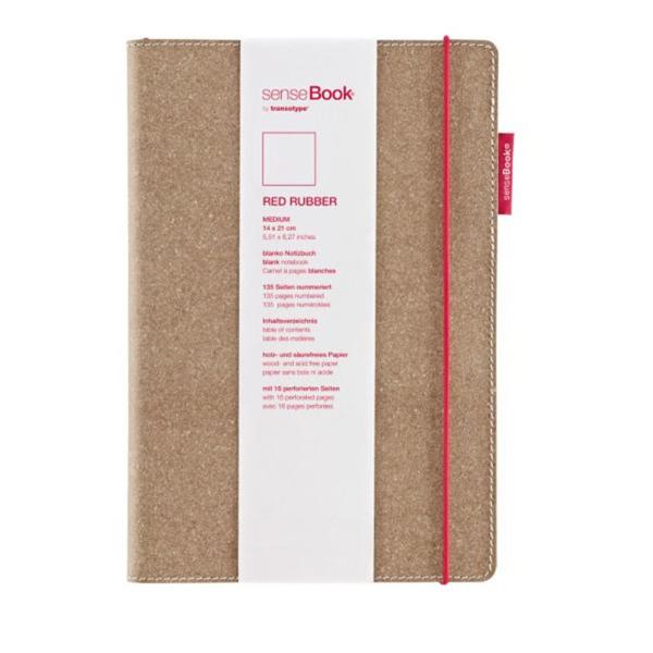 Блокнот SenseBook "Red Rubber M" 9x14 см в клетку