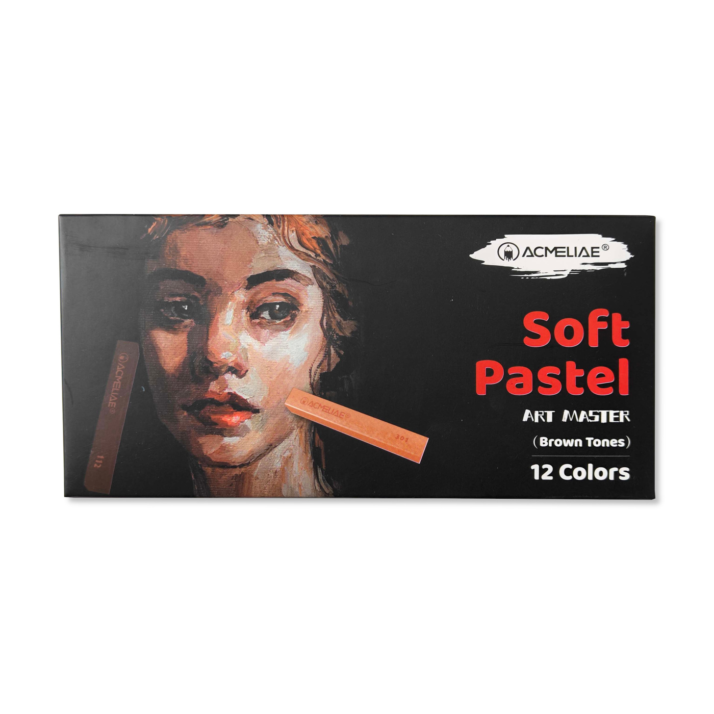 Набор пастели сухая Acmeliae 12 цветов, коричневые тона