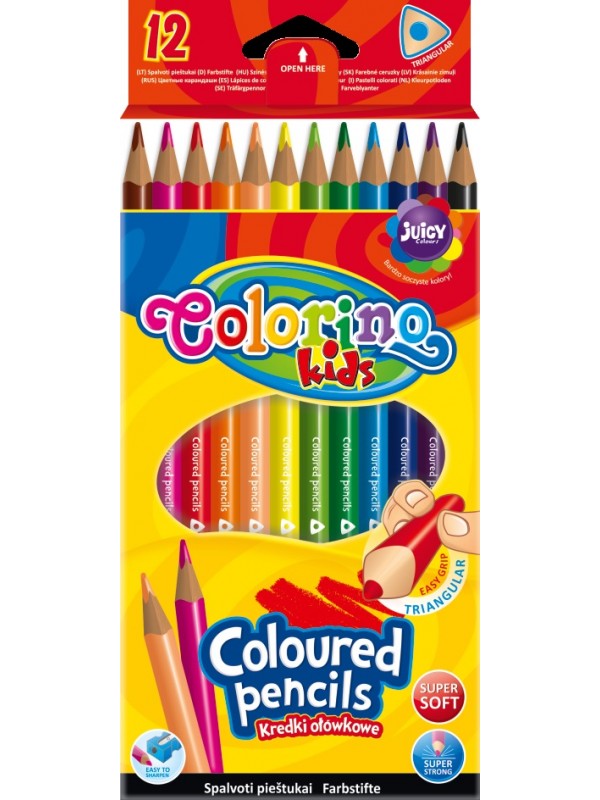Набор карандашей цветных Colorino трехгранные 12 цветов рисование сергея резникова