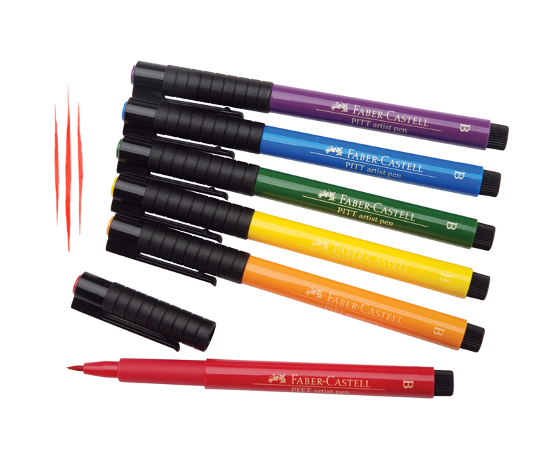 Ручка капиллярная Faber-Castell Pitt artist pen Brush lic кисть g07 для мягкой растушевки теней makeup artist brush 1 шт