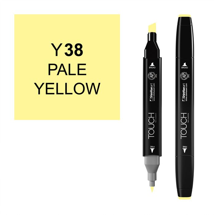 Маркер спиртовой Touch Twin цв. Y38 бледный желтый