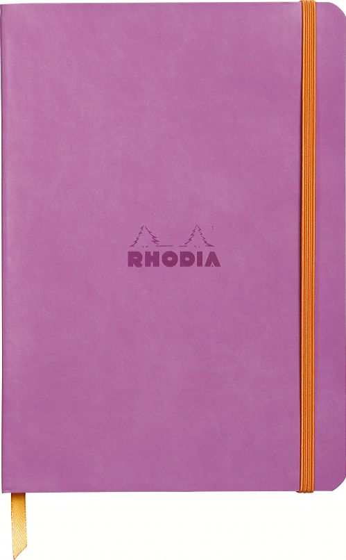 Записная книжка в линейку Rhodia Портрет А5 96 л 90 г, обложка: иск. кожа, лиловая