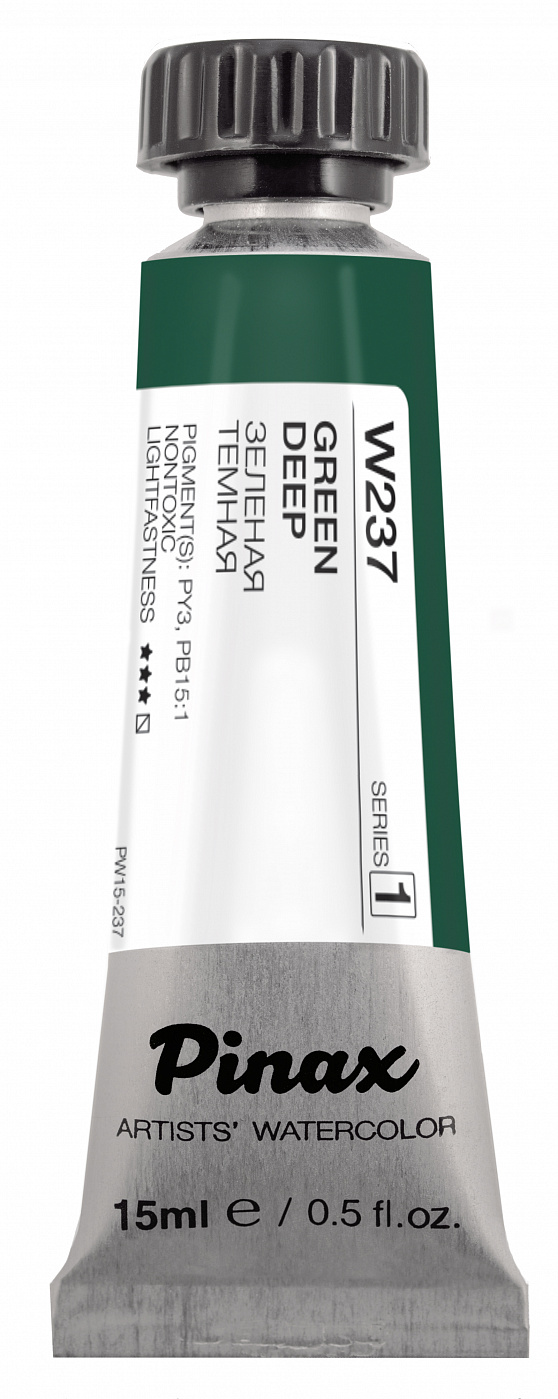 Акварель Pinax в тубе 15 мл W237 Зеленая темная