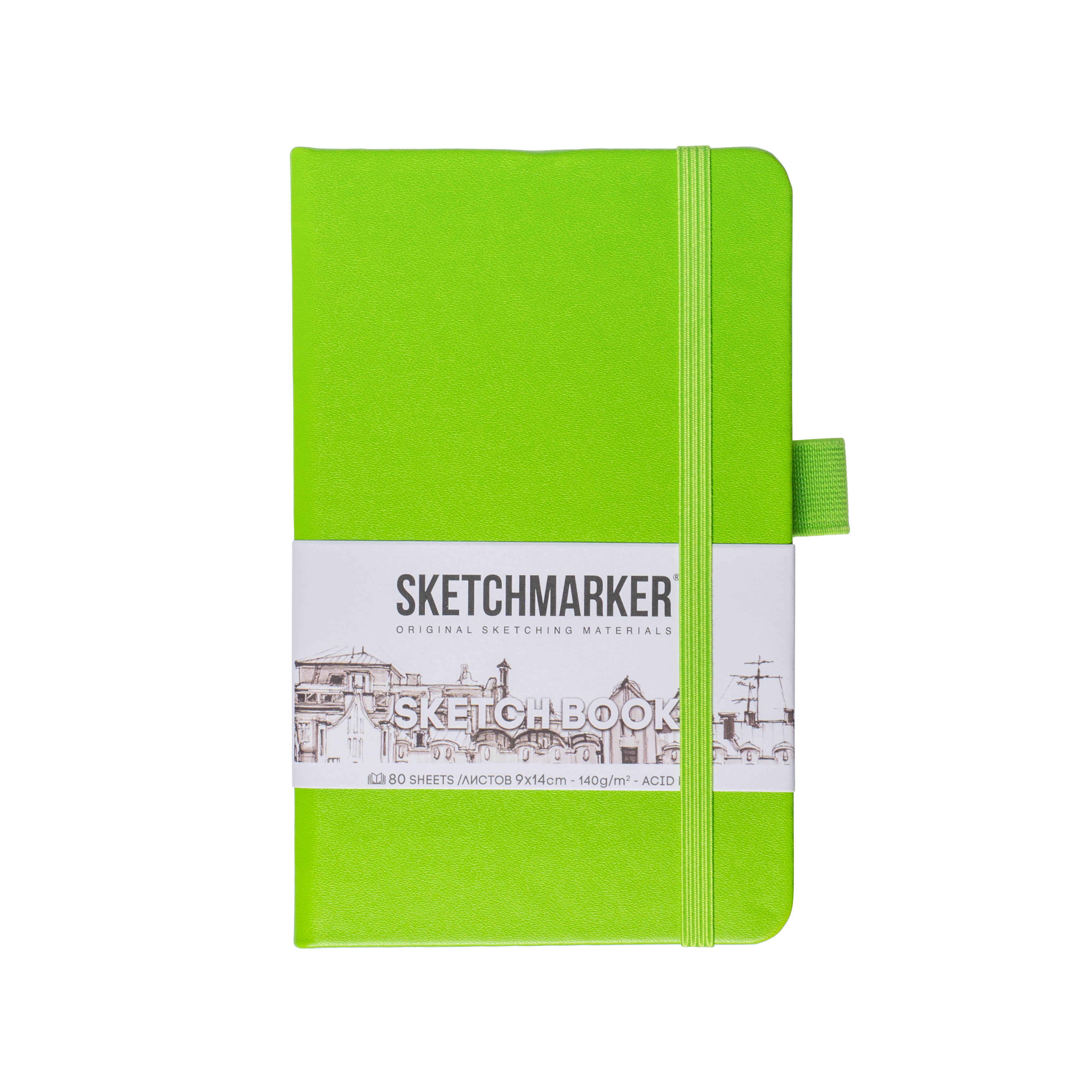 Блокнот для зарисовок Sketchmarker 914 cм 80 л 140 г твердая обложка Зеленый луг 318₽
