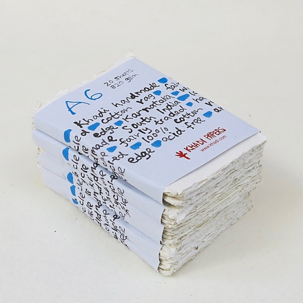 Бумага для акварели KHADI PAPERS А6 11х15 см 320 г 100% хлопок, крупнозернистая
