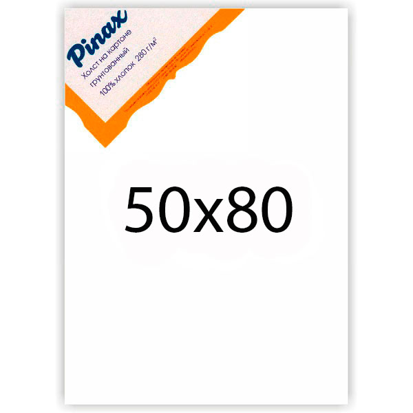 Холст грунтованный на картоне Pinax 280 г 50x80 см холст грунтованный на картоне гамма студия 50х60 см