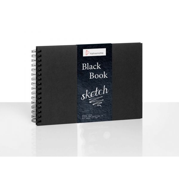 Альбом для графики на спирали Hahnemuhle "Black book"А5 30 л 250 г