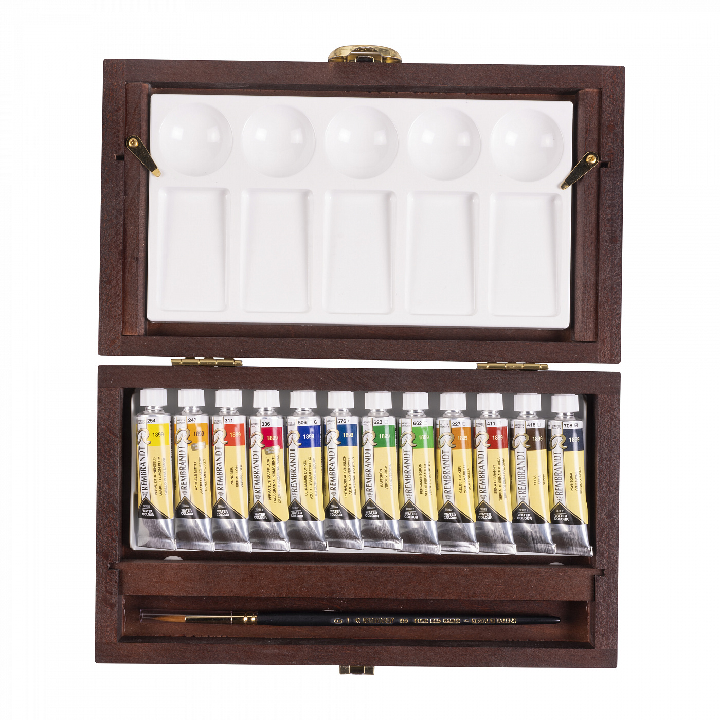 Набор акварели Talens Rembrandt 12 цв5 мл тубы кисть деревянная коробка 49556₽