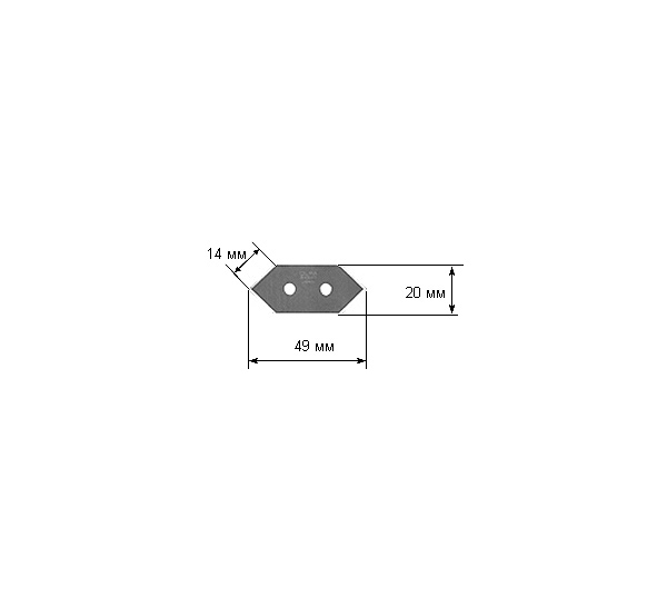 Лезвия OLFA для резака MC-45/2B, 5 шт 20(14)х49х0,3 мм OL-MCB-1