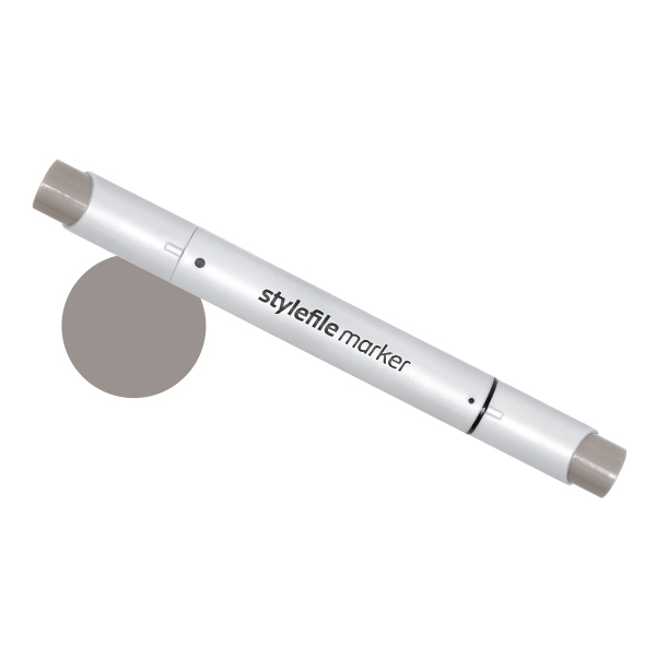Маркер двухсторонний на спиртовой основе Stylefile Brush №WG6 серый теплый 6 фломастер кисть pentel brush sign pen pigment серый