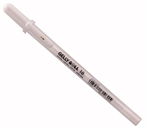 Ручка гелевая GELLY ROLL #10 белая, толстый стержень голоса океана выпуск 5