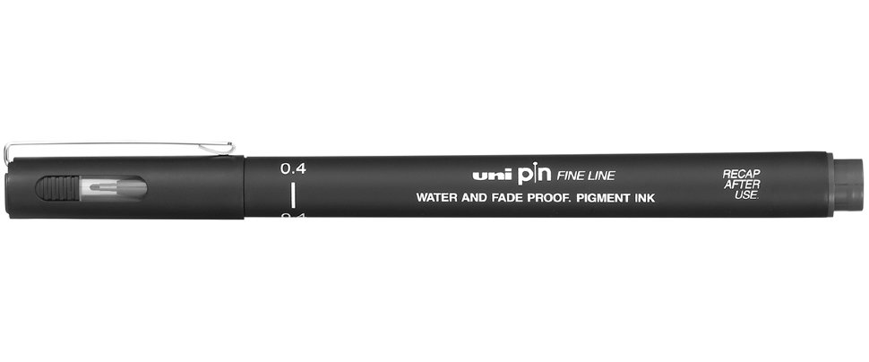 Линер UNI PIN04-200 (S) 0,4 мм, черный