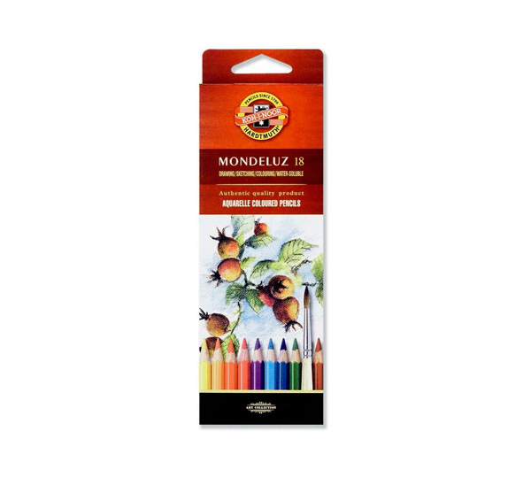Набор цветных карандашей акварельных Koh-I-Noor "Mondeluz" 18 цв в картон кор