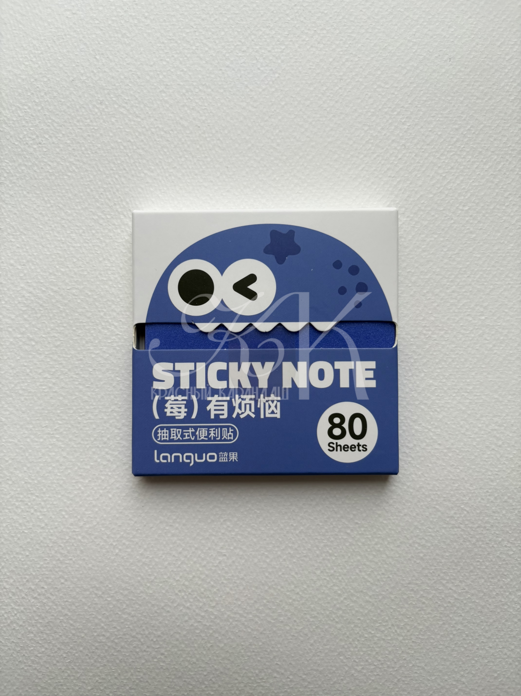 Блок самоклеящийся Languo Z-сложение 76х76 мм 80 л квадратный синий 125₽