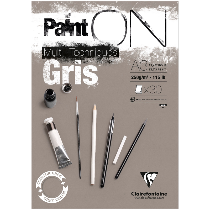 -    Clairefontaine PaintON Grey 3 30  250 , 