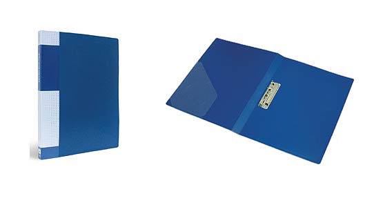 Папка пластиковая Comix А4 с прижимом и карманом Синий Comix-AB151A/P-013