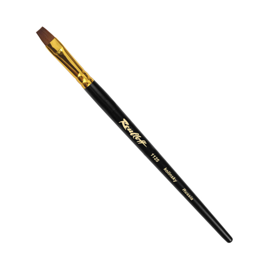 Кисть колонок 18 плоская Roubloff quot1125 quot короткая ручка 4181₽