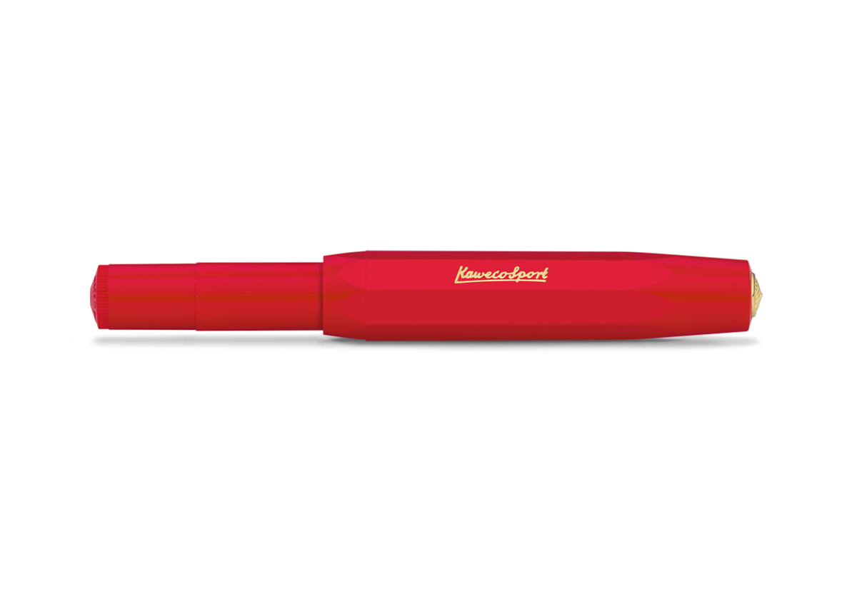 Ручка перьевая Kaweco CLASSIC Sport F 0,7 мм, чернила синие, корпус красный KW10001146 - фото 2