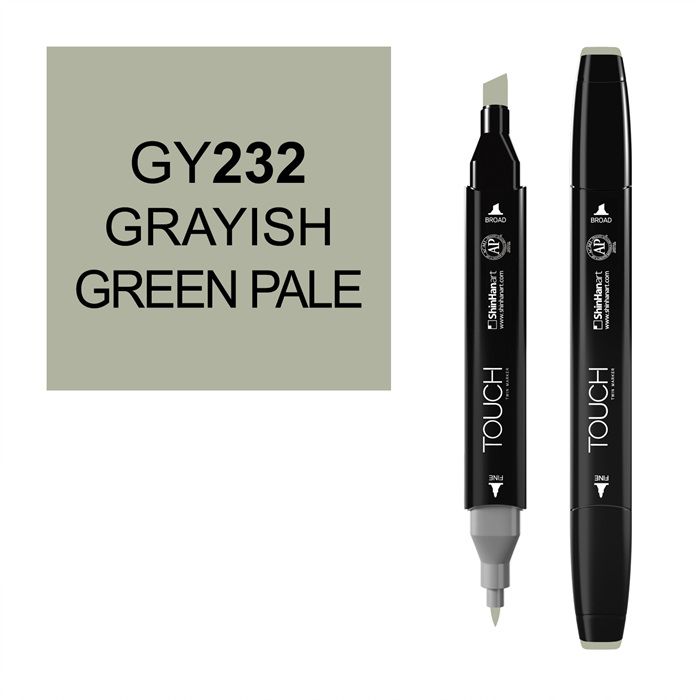 Маркер спиртовой Touch Twin цв. GY232 светлый серо-зелёный