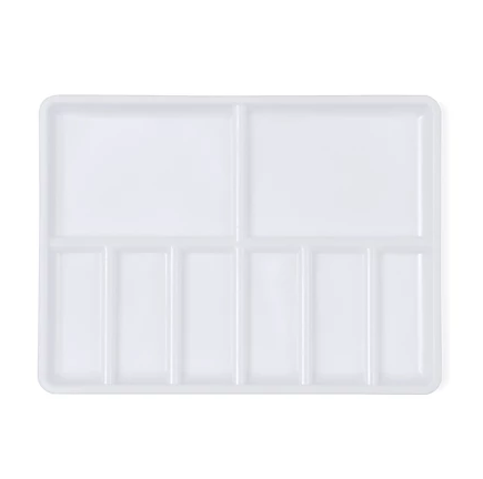 Палитра пластиковая Pinax прямоугольная, 8 углублений палитра прямоугольная пластиковая с крышкой белые ночи 18 ячеек 26 7 х 12 8 х 2 6 см белая