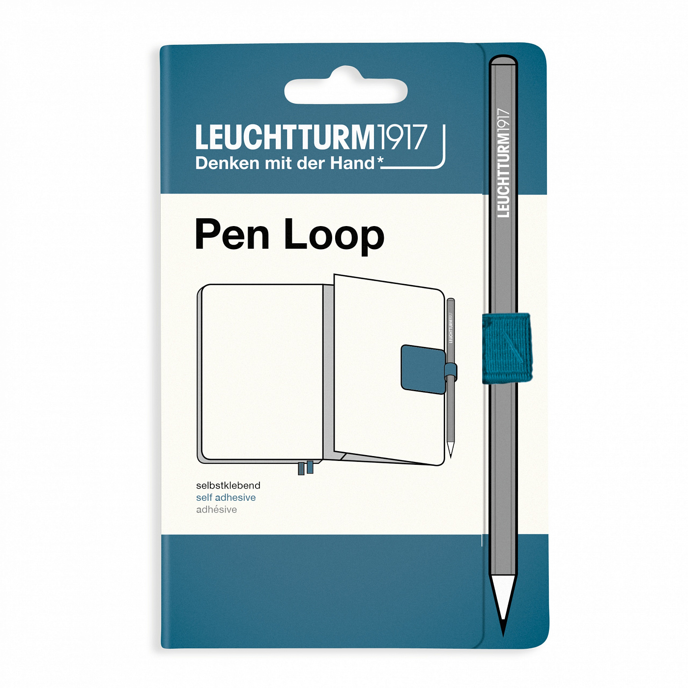 Петля для ручки Leuchtturm, голубой камень папка обложка для тетради со сменными блоками а5 тиволи красный кожзам мягк переплет петля для ручки инд уп