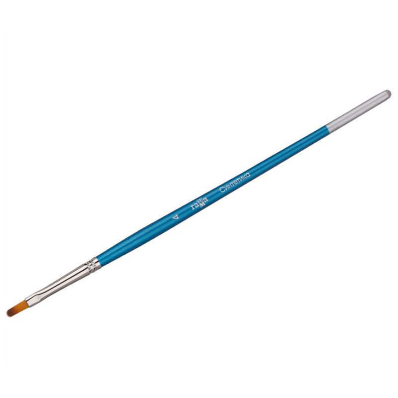 Кисть синтетика №4 плоскоовальная Гамма короткая ручка совок для кошачьего лотка пластик пластиковая ручка гамма