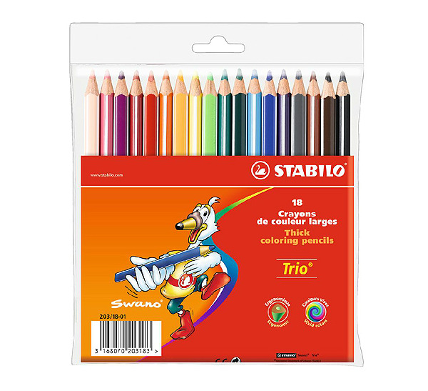 Набор карандашей цветных Stabilo "Trio" 18 цв