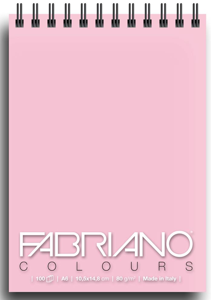 Альбом для графики на спирали Fabriano Writing Colors 105х148 см 100 л 80 г розовый 500₽