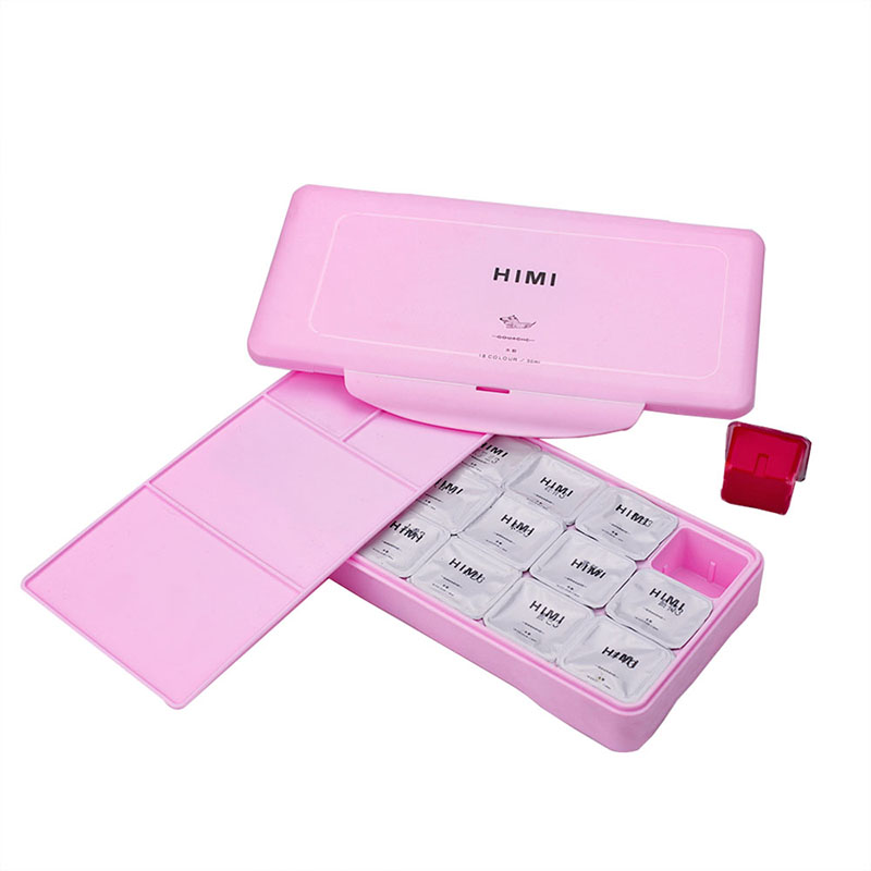 Набор гуаши HIMI 18 цветов, розовый набор для творчества алмазная мозаика на подрамнике розовый фламинго 30 х 30 см