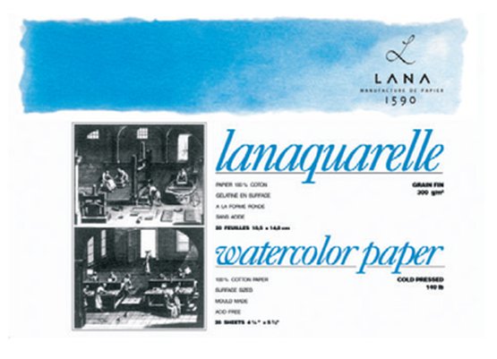 Бумага для акварели Lana Lanaquarele Fin 56х76 см 640 г 1535₽