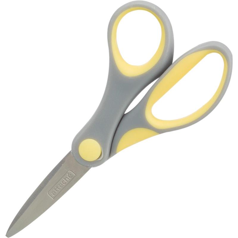 Ножницы детские Attache 13 см, с пластиковыми прорезиненными эллиптическими ручками