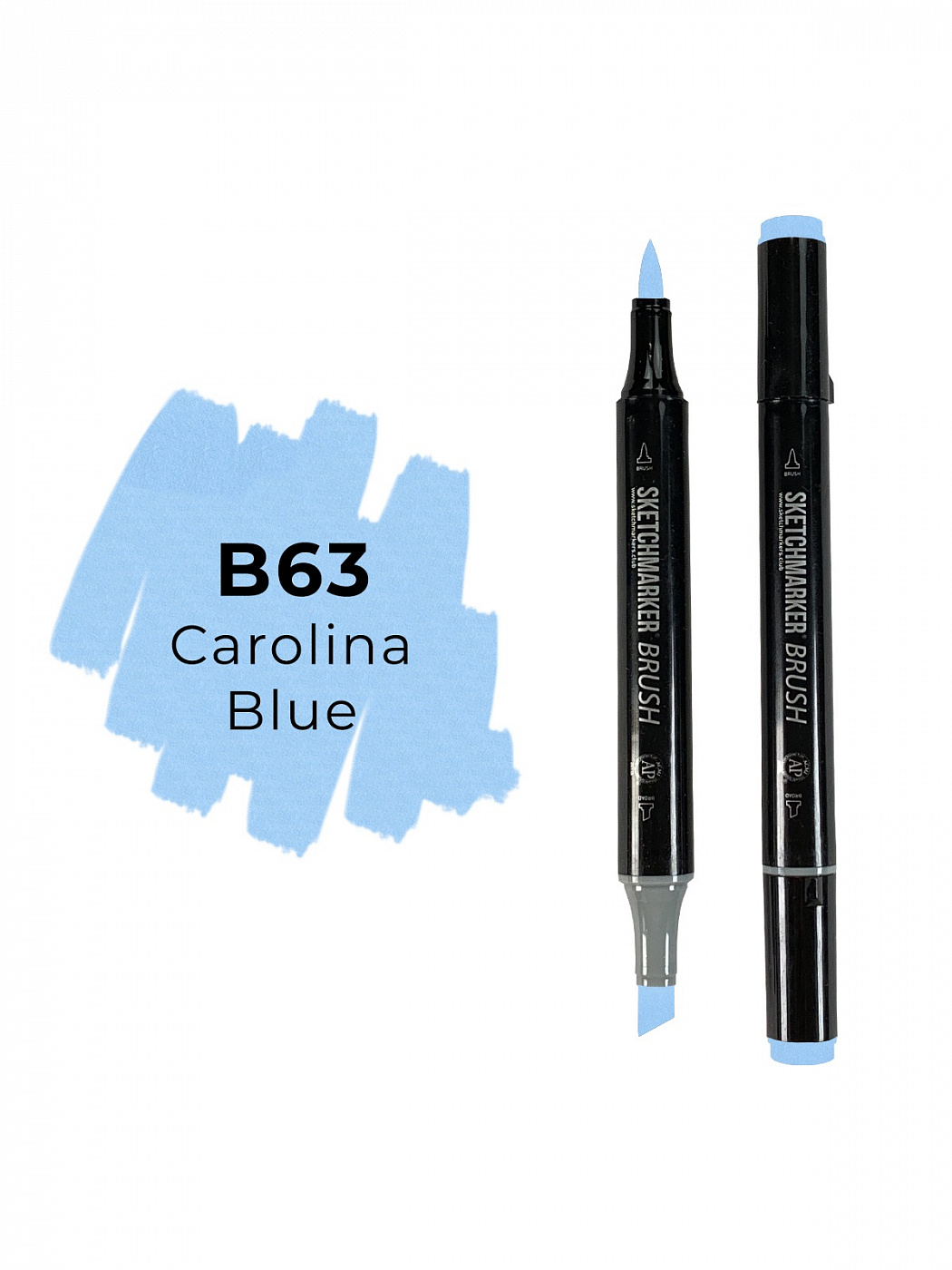 Маркер двухсторонний на спиртовой основе Sketchmarker Brush Цвет Синяя Каролина solomeya суперэластичная dd база french dd base gel на основе нано каучукового материала