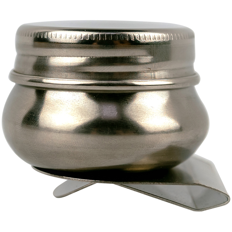Масленка металлическая одинарная с крышкой Гамма 
