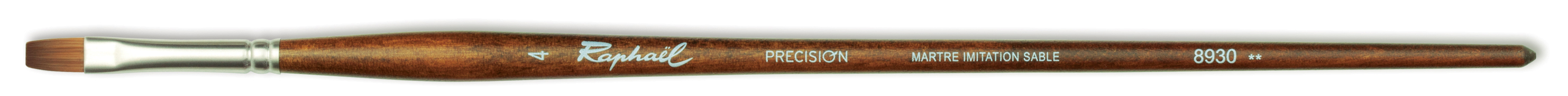 Кисть синтетика имитация соболь 4 плоская Sennelier quotPrecision quot длинная ручка 975₽