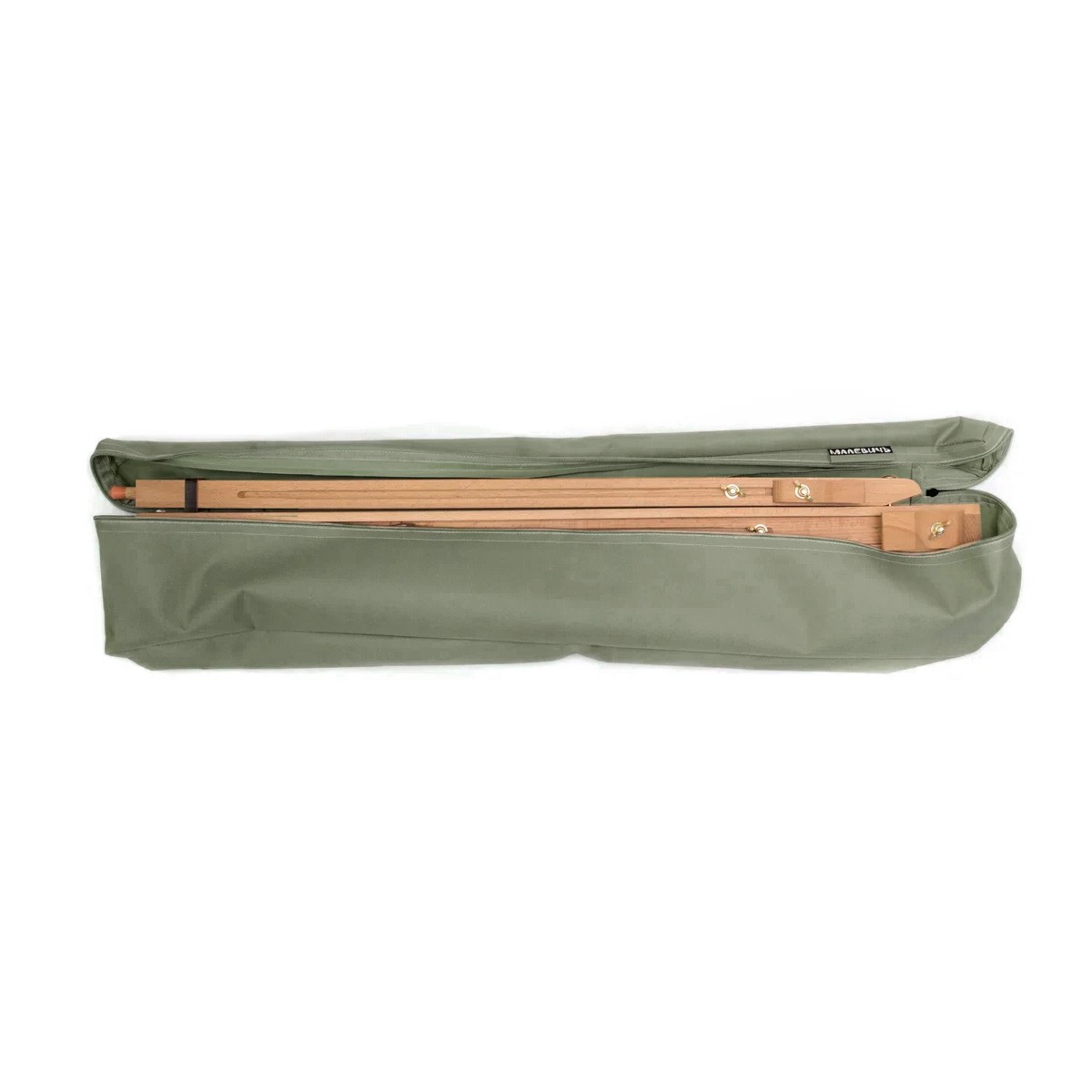Сумка для деревянной треноги Малевичъ 86х14х8 см, оливковая сумка для художника малевичъ 63х47 см с карманами серая