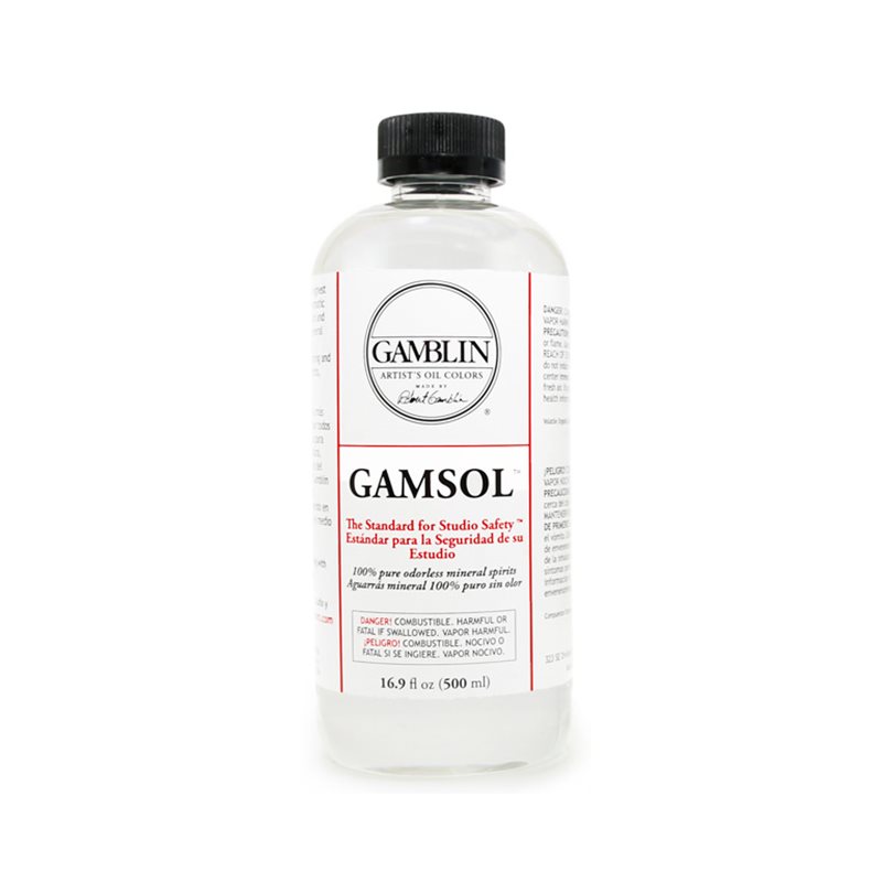 Нефтяной растворитель Gamblin Gamsol (уайт-спирит без запаха) 473 мл G-00090