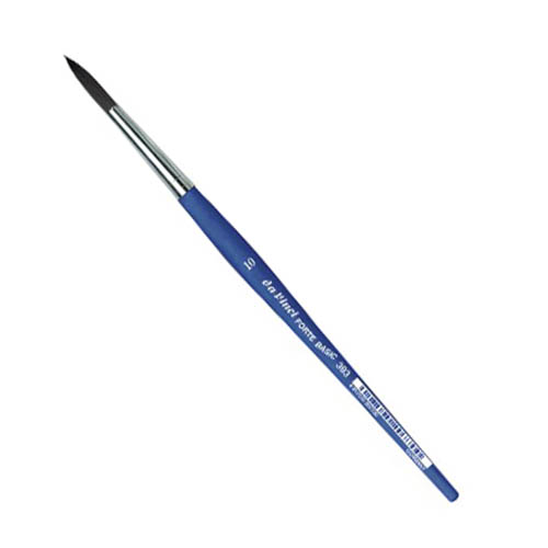 Кисть синтетика №10 круглая Da Vinci Forte Basic 393 короткая ручка