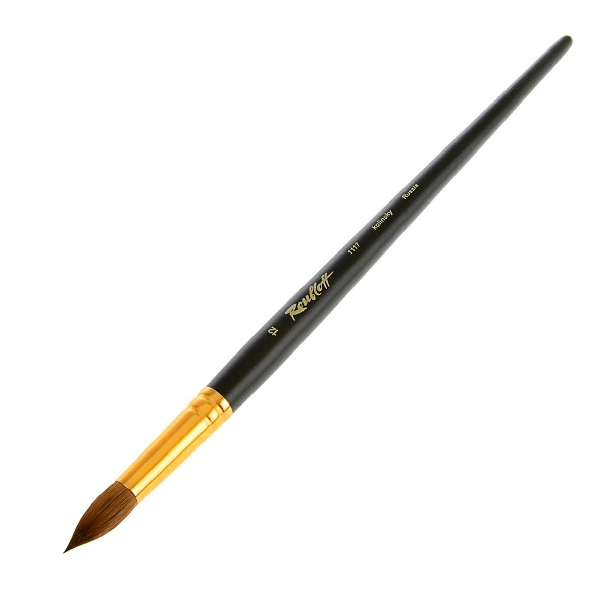 Кисть колонок 12 круглая Roubloff 1117 длинная ручка матовая 15377₽