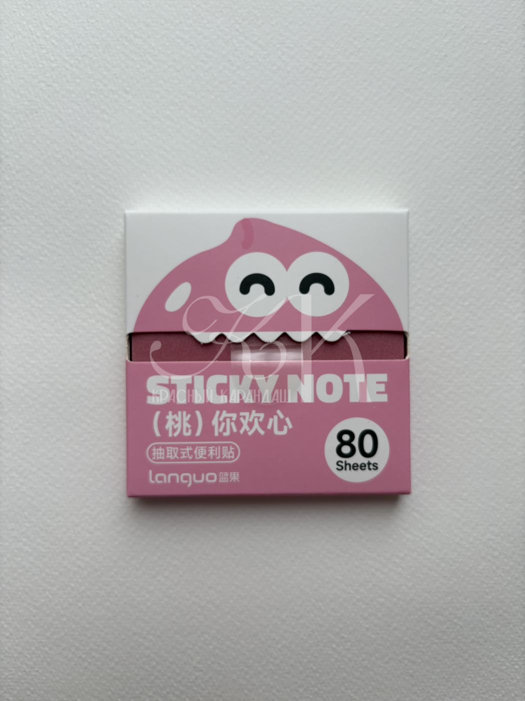 Блок самоклеящийся Languo Z-сложение 76х76 мм 80 л квадратный розовый 125₽