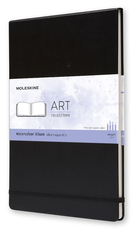 блокнот для акварели moleskine art watercolor xlarge 19х25 см 72 стр обложка мягкая черная Записная книжка для акварели Moleskine 
