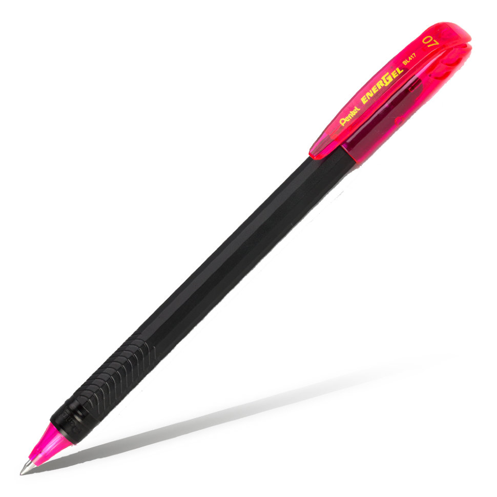 Купить Ручка гелевая Pentel Energel 0, 7 мм черный корпус, стержень розовый, Япония
