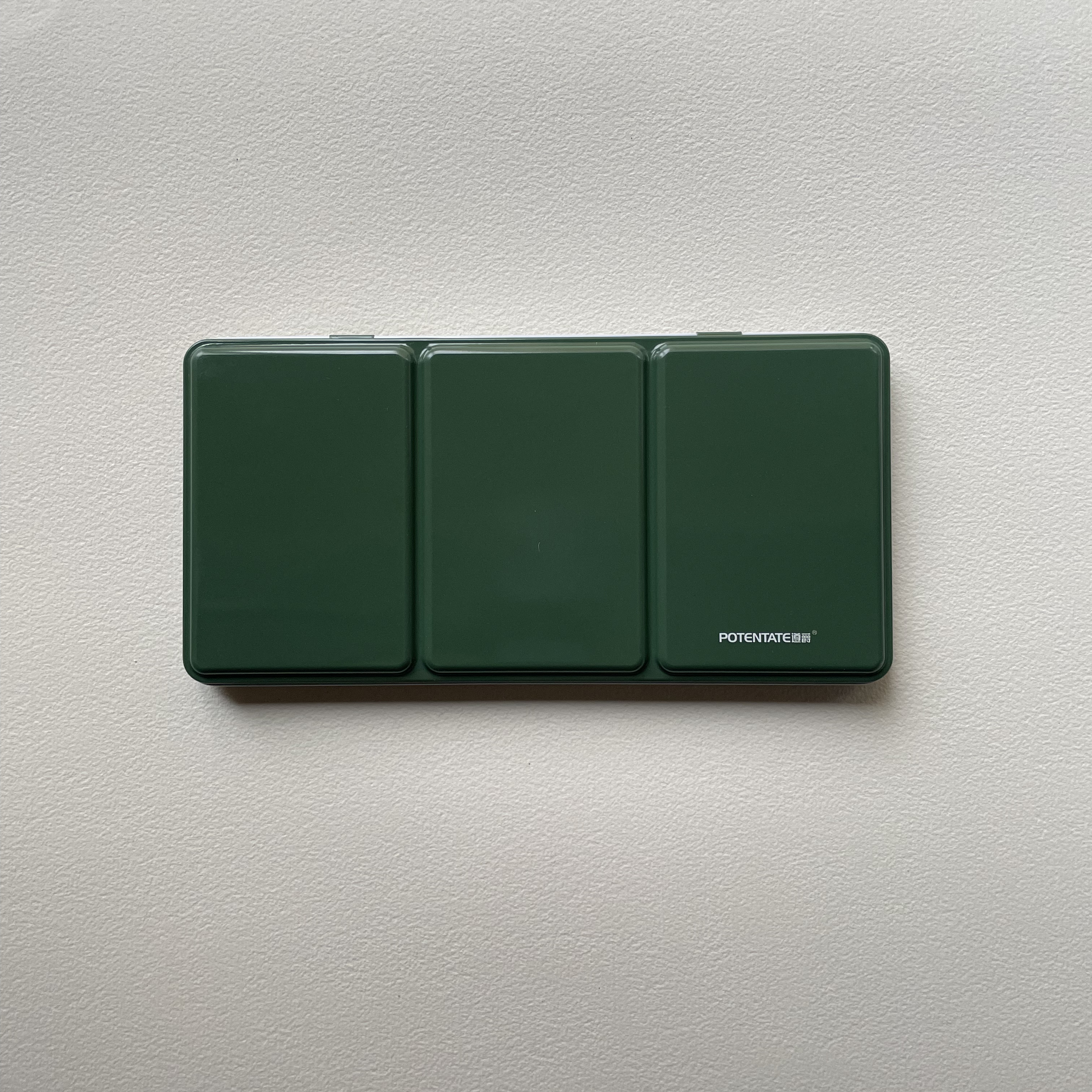 Пенал для акварели Potentate, 225х105х16 мм., металл. зеленый