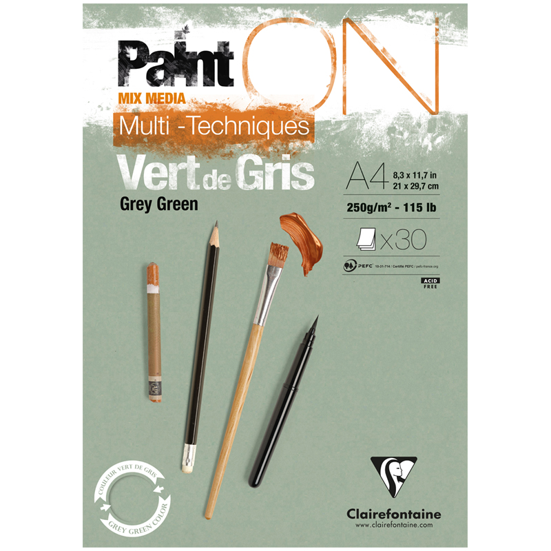 -    Clairefontaine PaintON Grey Green 4 30  250 , -