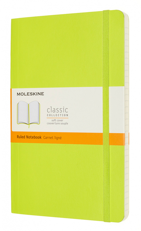 записная книжка нелинованная moleskine classic soft xlarge 19х25 см 192 стр обложка мягкая голуб Записная книжка в линейку Moleskine 