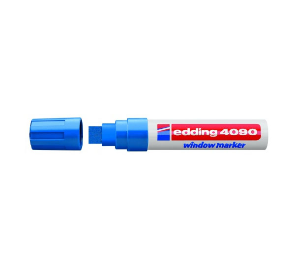 маркер перманентный edding 800 4 12 мм с квадратным наконечником синий Маркер для стекла смываемый Edding 