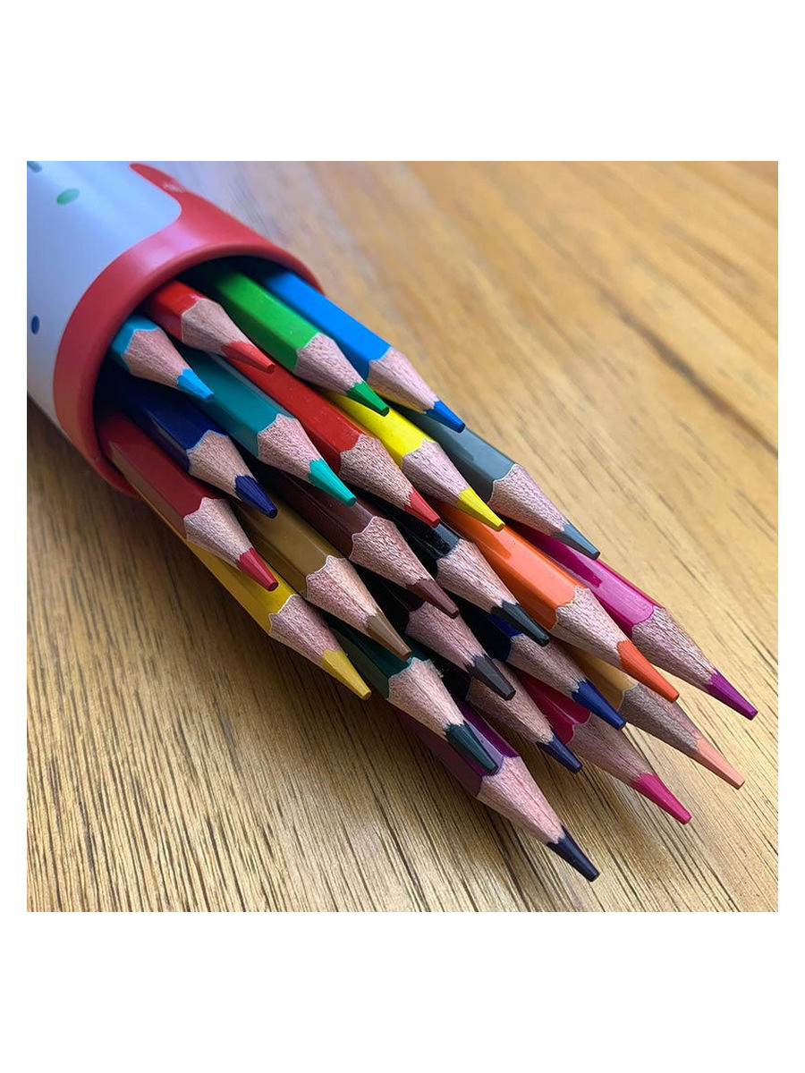 Набор карандашей цветных Acmeliae 24 цв, в футляре-тубусе Acm-9801-24 - фото 5